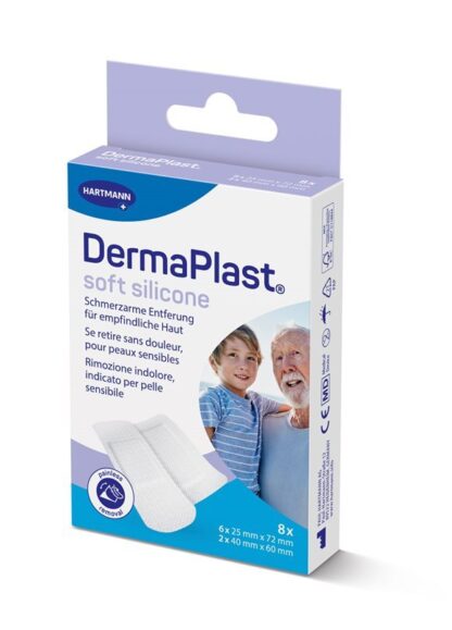 DERMAPLAST Soft Silicone Strips 8 pce