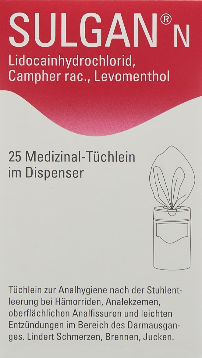 SULGAN-N lingettes médicinales en dispens 25 pce