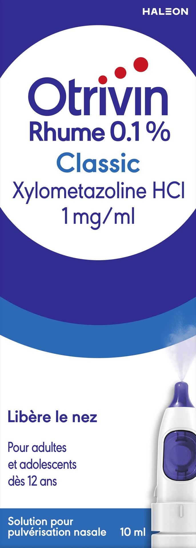 OTRIVIN Rhume Classic spr 0.1 % (nouveau) fl 10 ml - immagine 2