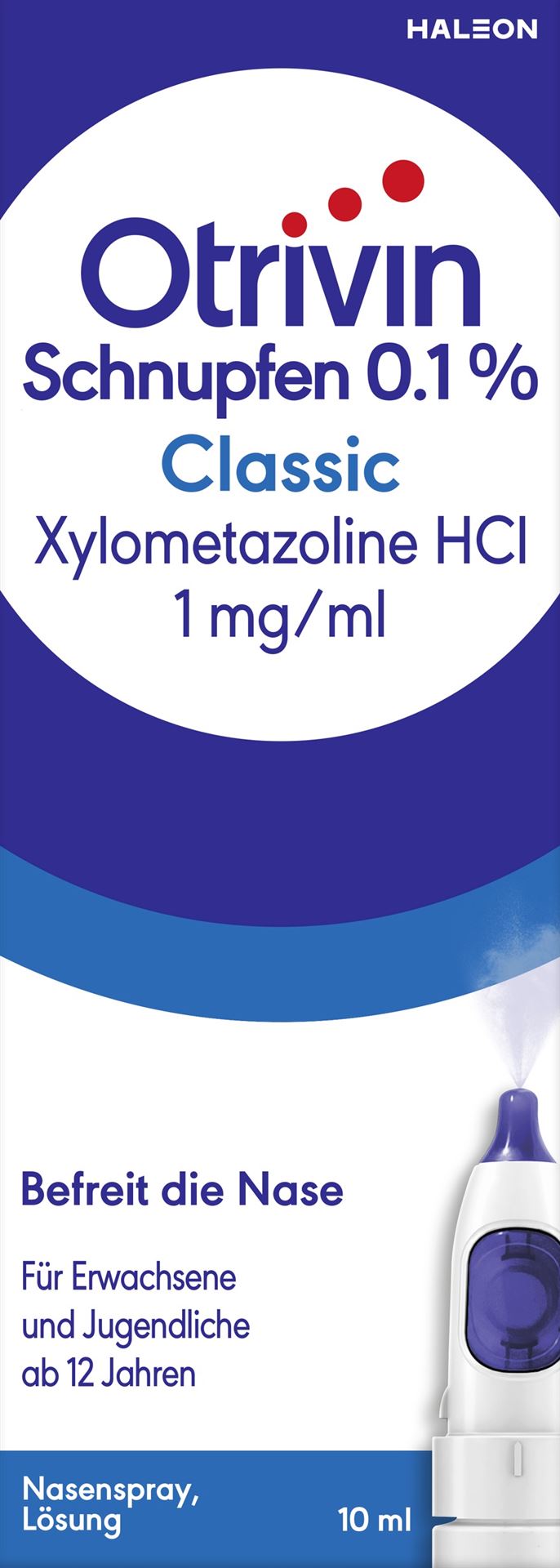 OTRIVIN Rhume Classic spr 0.1 % (nouveau) fl 10 ml