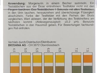 BIOSANA bâtonnets indicateur pH 4.5-9.25 25 pce