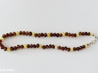 AMBERSTYLE ambre 32cm cognac blanc ferm crochet