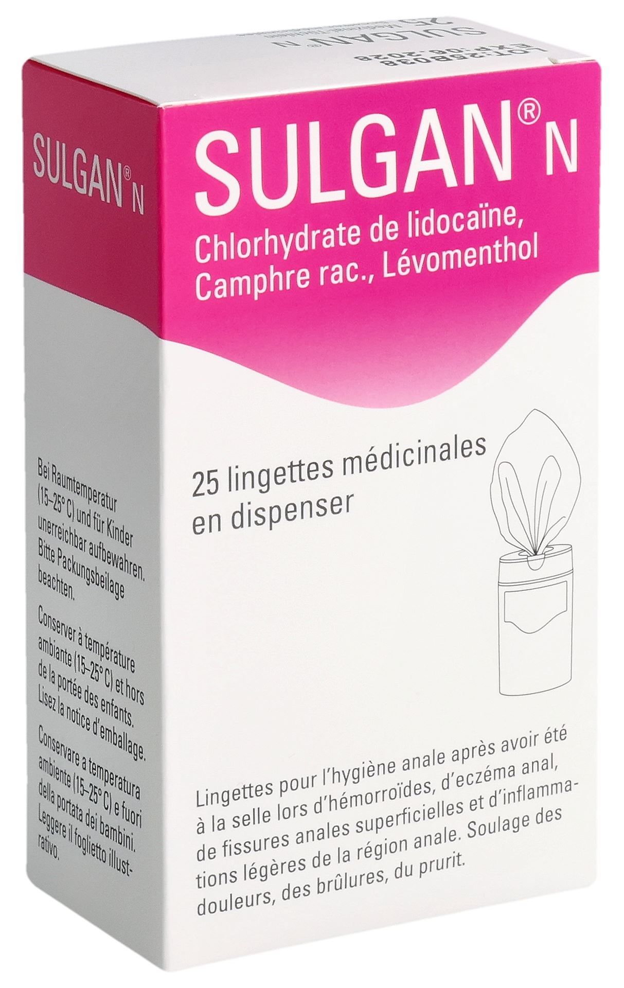 SULGAN-N lingettes médicinales en dispens 25 pce - immagine 4
