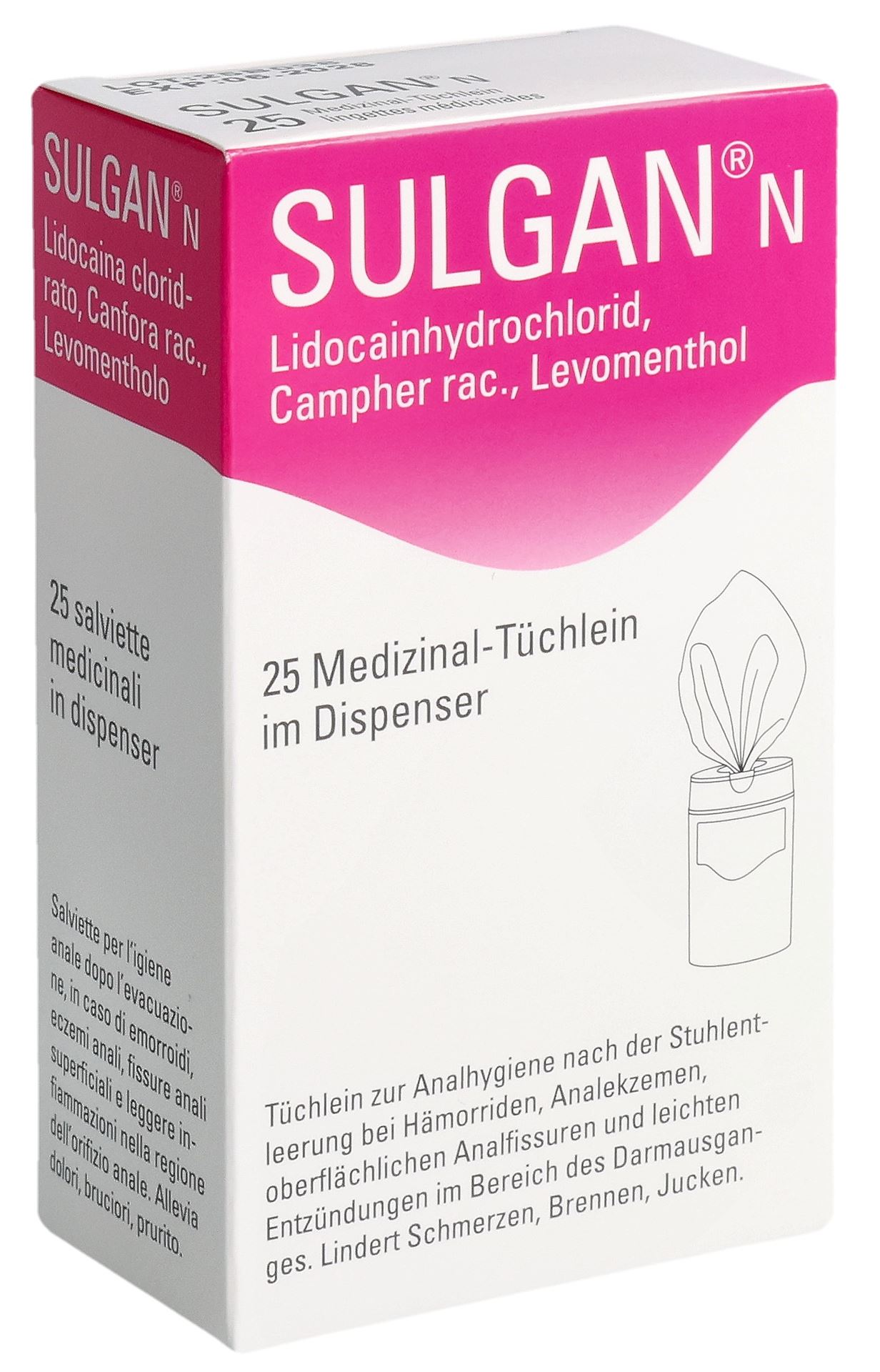 SULGAN-N lingettes médicinales en dispens 25 pce - immagine 3
