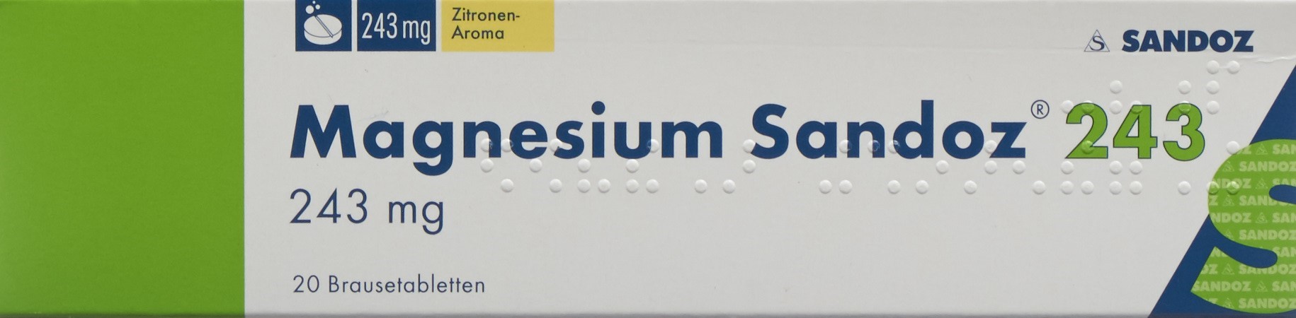 MAGNESIUM Sandoz cpr eff 243 mg bte 20 pce