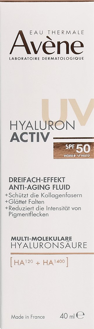 AVENE hyaluron activ UV fluide SPF50 fl 40 ml