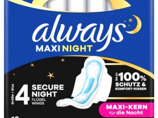 ALWAYS Maxi serviettes hygiéniq Night aile 12 pce